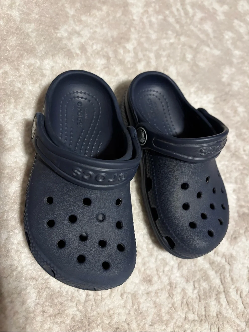 CROCS - Navy Blue Classic Clog Sandals Shoes Kids size 8 LIKE NEW